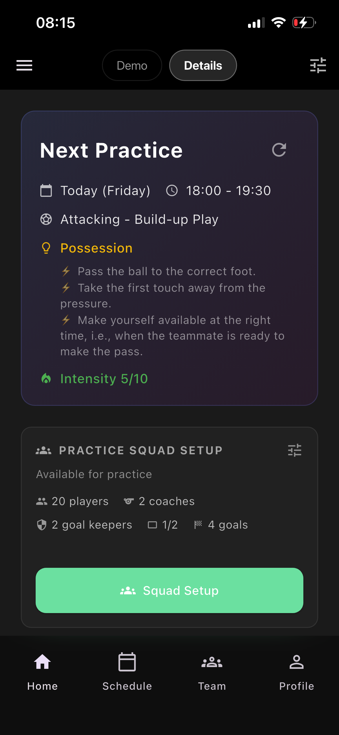 Goalit — next practice